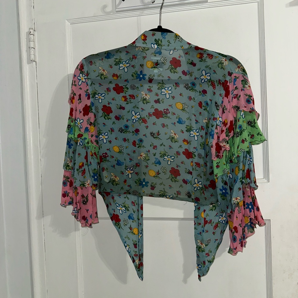 Moschino Floral Ruffle Top - Multicolor - Picture 8 of 15